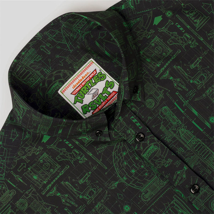 RSVLTS Nickelodeon Short Sleeve Shirt Teenage Mutant Ninja Turtles "Greenprints" – KUNUFLEX Short Sleeve Shirt Teenage Mutant Ninja Turtles "Greenprints" – KUNUFLEX Short Sleeve Shirt