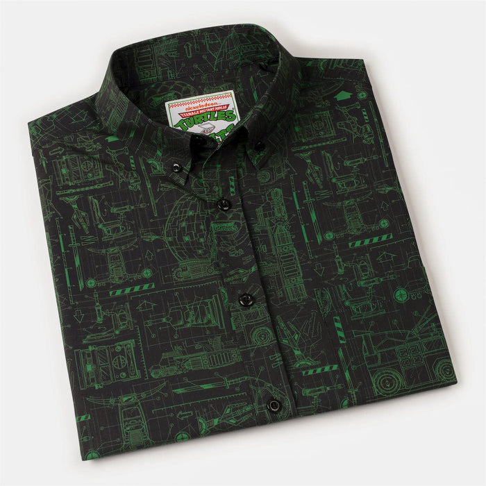 RSVLTS Nickelodeon Short Sleeve Shirt Teenage Mutant Ninja Turtles "Greenprints" – KUNUFLEX Short Sleeve Shirt Teenage Mutant Ninja Turtles "Greenprints" – KUNUFLEX Short Sleeve Shirt