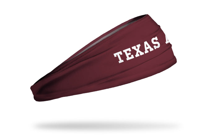 Texas A&M University: Wordmark Maroon Big Bang Lite Headband - View 2