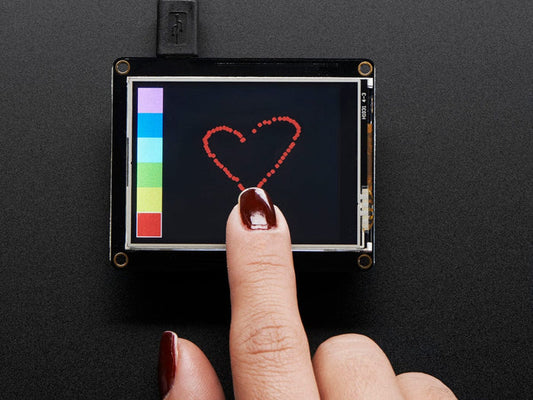 TFT FeatherWing - 2.4" 320x240 Touchscreen for all Feathers by Adafruit - The Pi Hut