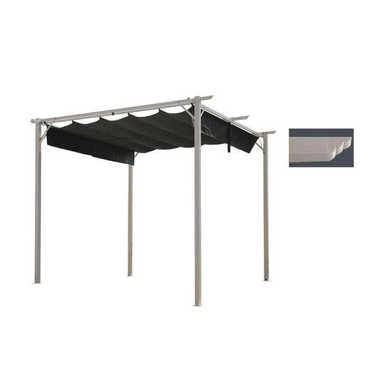 The Garden Collection Gazebo with Sliding Roof 2.95 x 2.95m