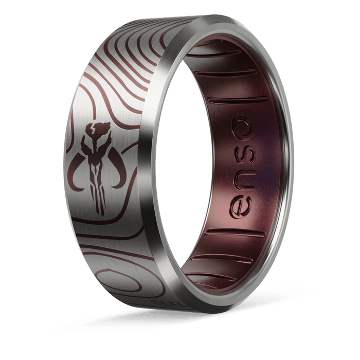 The Mandalorian Iron Star Wars™ Metal Hybrid Ring - Titanium