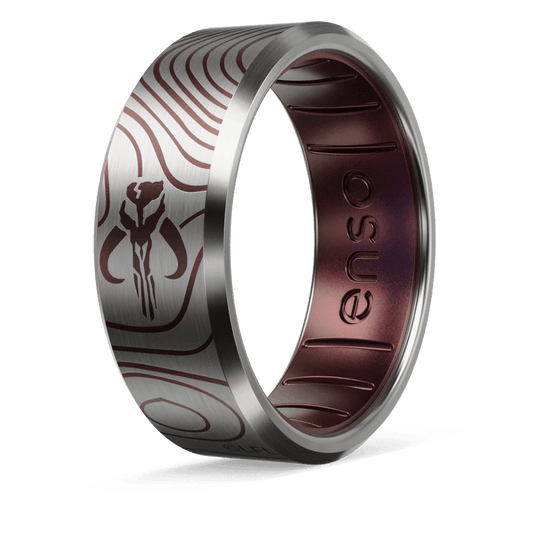 The Mandalorian Iron Star Wars™ Metal Hybrid Ring - Titanium