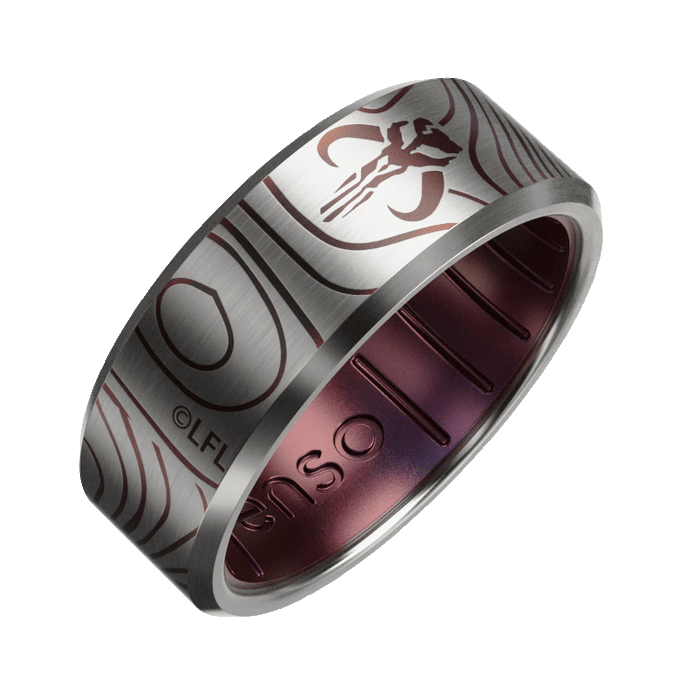 The Mandalorian Iron Star Wars™ Metal Hybrid Ring - Titanium