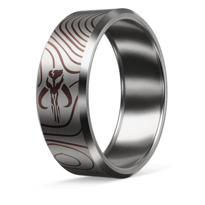 The Mandalorian Iron Star Wars™ Metal Hybrid Ring - Titanium