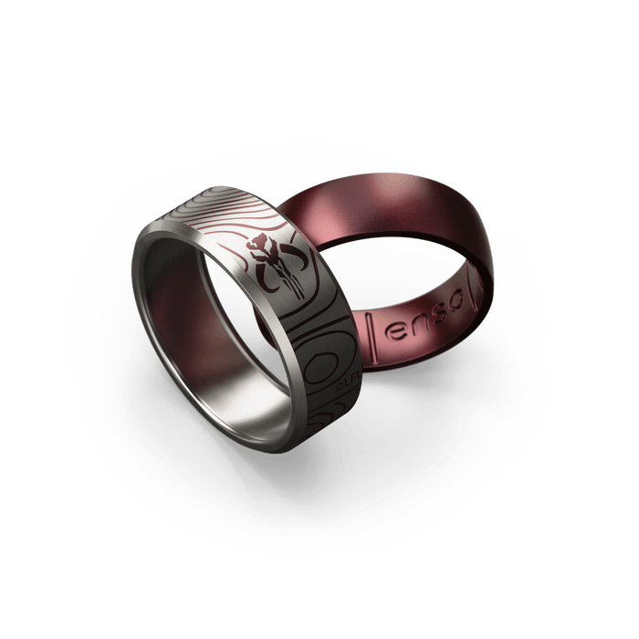 The Mandalorian Iron Star Wars™ Metal Hybrid Ring - Titanium