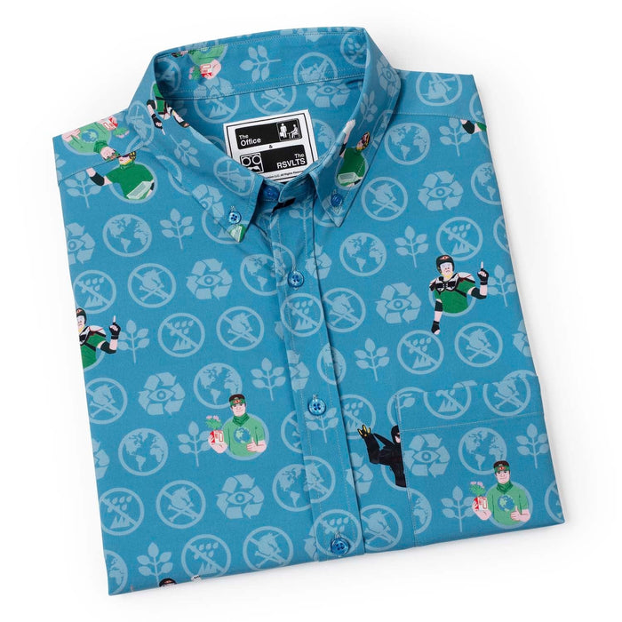 RSVLTS RSVLTS The Office "Recyclops" – Recycled KUNUFLEX Short Sleeve Shirt