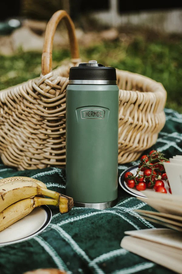 Thermos Icon Flip Lid Water Bottle - Rock Cap Green | 1.2L