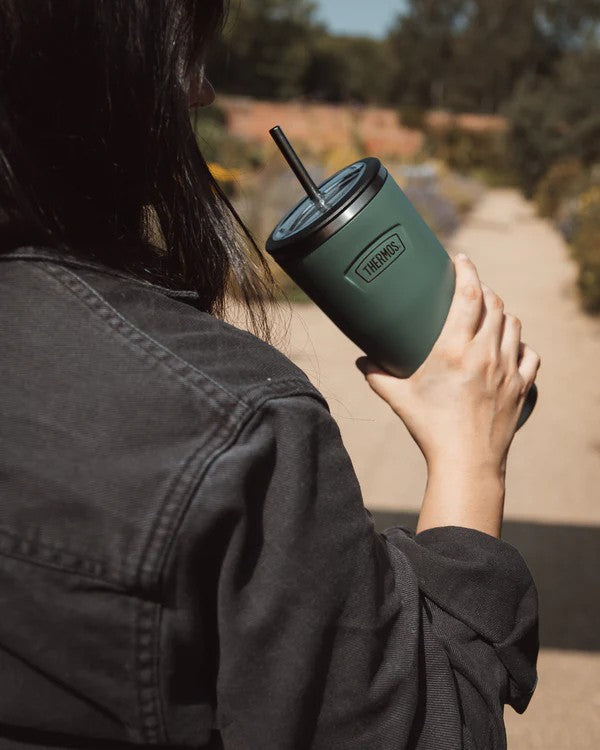 Thermos Icon Straw Cup Water Bottle - Rock Cap Green | 710ml