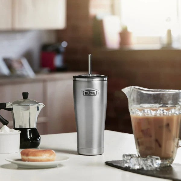 Thermos Icon Straw Cup Water Bottle - Stainless Steel | 710ml
