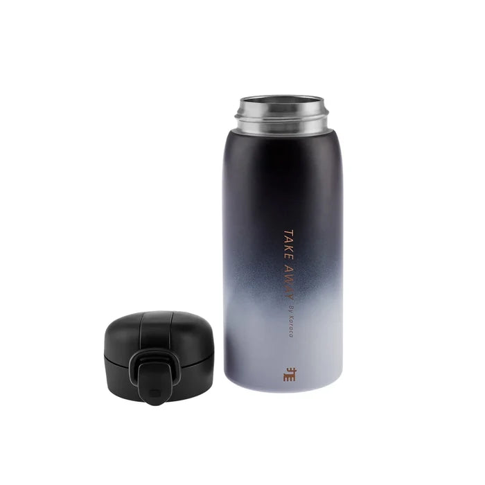 Thermos Karaca Skyfall étanche, acier, 350 ml, noir