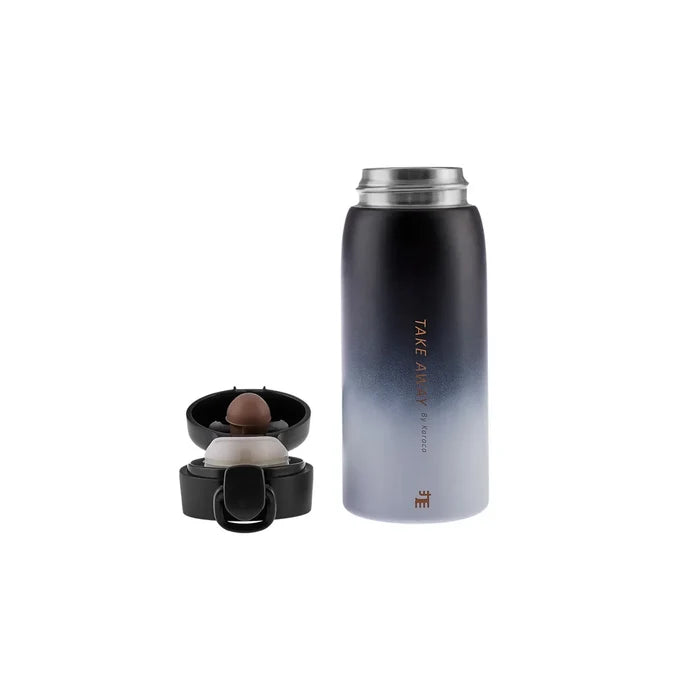 Thermos Karaca Skyfall étanche, acier, 350 ml, noir