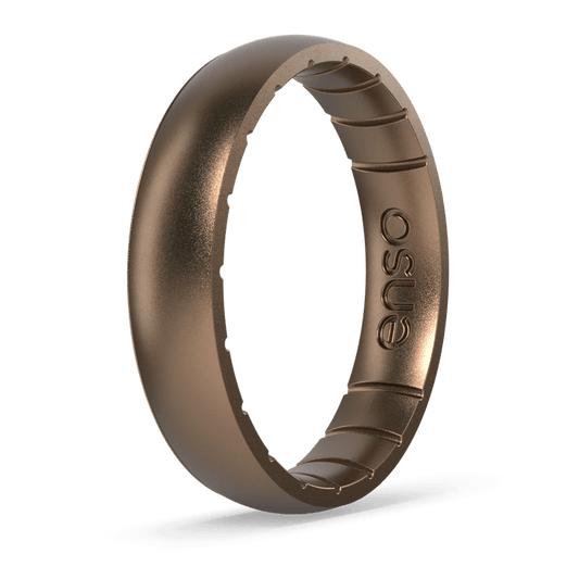 Elements Classic Thin Silicone Ring - Bronze