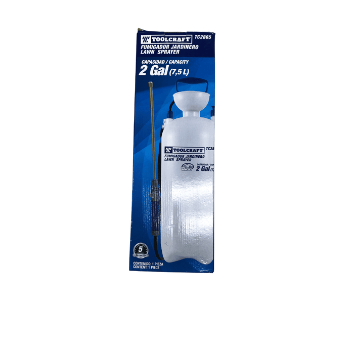 Toolcraft 1 & 2 Gallon Pump Pressure Garden Sprayer With Shoulder Strap - Lawn and Garden Pump Pressure Sprayer for Herbicides, Fertilizers, Mild Cleaning Solutions and Bleach - TC2865 / TC2864 MEGA