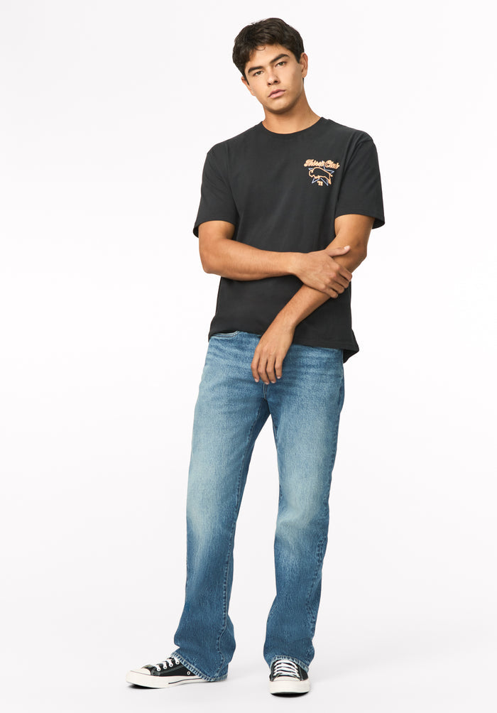 Tordan Men's Buffalo Neon Print Graphic Tee, Black - BM24967