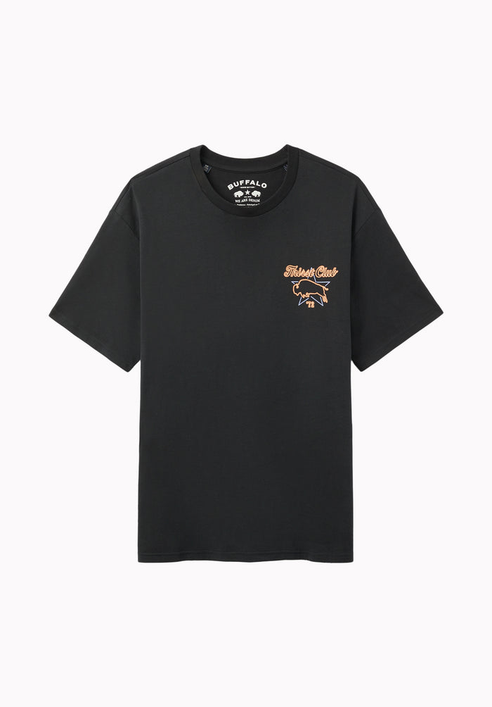 Tordan Men's Buffalo Neon Print Graphic Tee, Black - BM24967