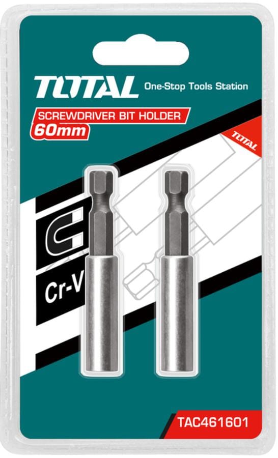 Total 60mm 2 Piece Set Screwdriver Bit Holder - TAC461601 MEGA