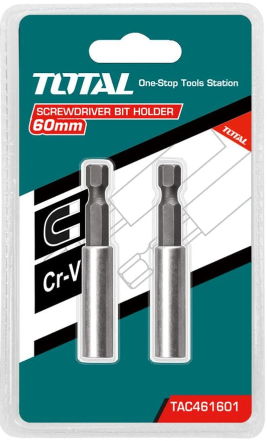 Total 60mm 2 Piece Set Screwdriver Bit Holder - TAC461601 MEGA