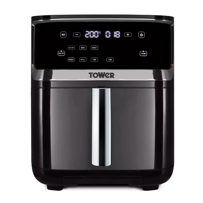 Tower Vortx 1700W 7L Steam Air Fryer - Black | T17101 from Tower - DID Electrical