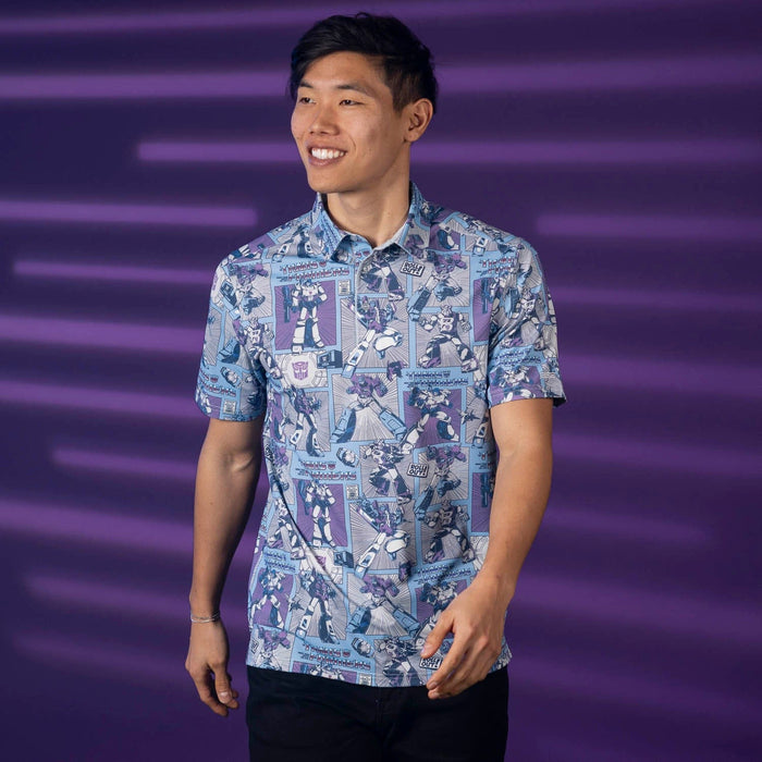 RSVLTS Transformers Short Sleeve Shirt Transformers "Cybercomics" – All-Day Polo Transformers "Cybercomics" – All-Day Polo