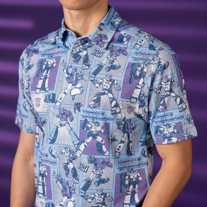 RSVLTS Transformers Short Sleeve Shirt Transformers "Cybercomics" – All-Day Polo Transformers "Cybercomics" – All-Day Polo