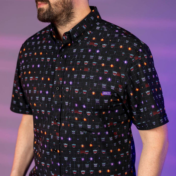 RSVLTS RSVLTS® Transformers "(logo)" _ KUNUFLEX Short Sleeve Shirt Transformers "(logo)" _ KUNUFLEX Short Sleeve Shirt