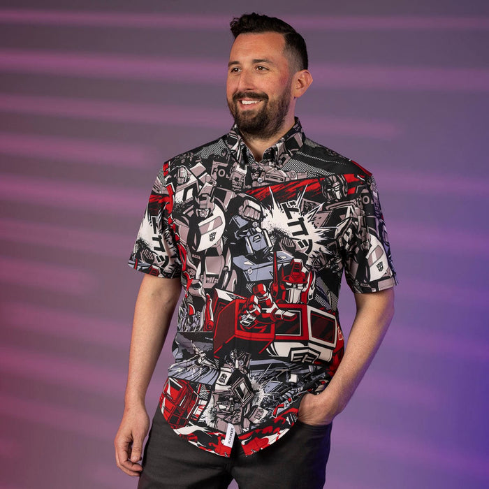 RSVLTS RSVLTS® Transformers "(Panel Design)" _ KUNUFLEX Short Sleeve Shirt Transformers "(Panel Design)" _ KUNUFLEX Short Sleeve Shirt