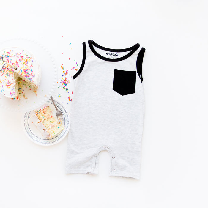 TroubleBoy® Black Shorts Romper