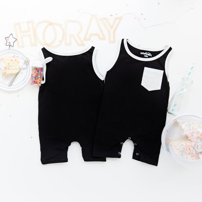 TroubleBoy® Gray Shorts Romper
