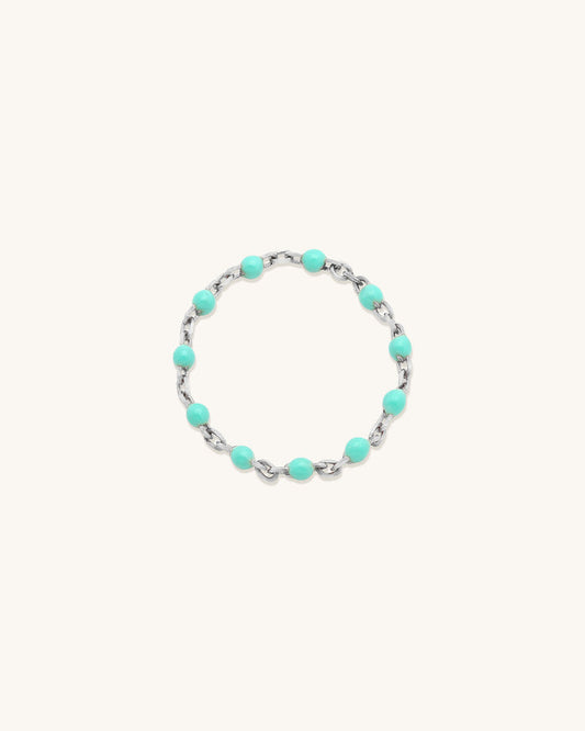 Turquoise Candy Chain Ring