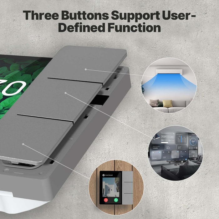 Tuya WiFi 3.5-inch Smart Center Touch Control Panel 3 Relays Physical Buttons Ble Sigmesh Hub Built-in Neutral Wire Required
