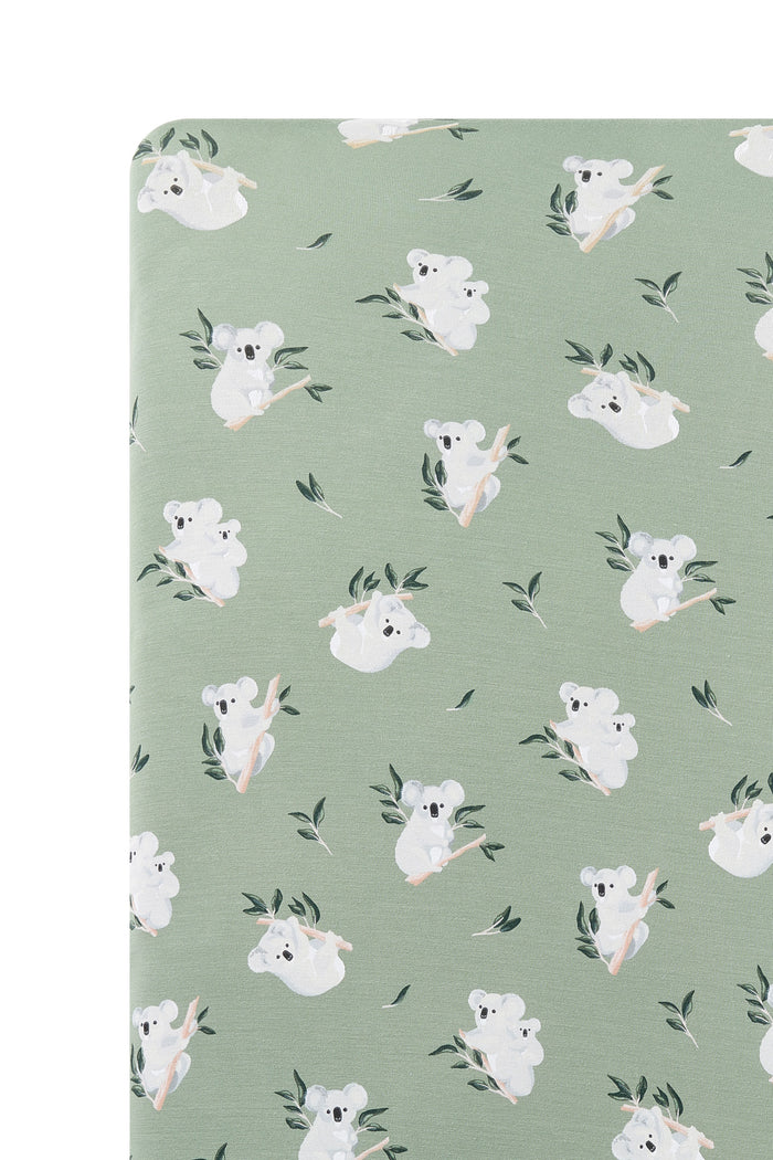Close up of the Twin Sheet in Koala on a mattress