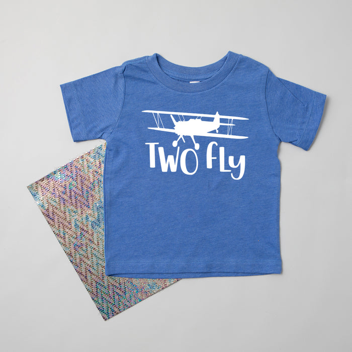 "Two Fly" Airplane Themed 2nd Birthday Personalized T-shirt/Bodysuit