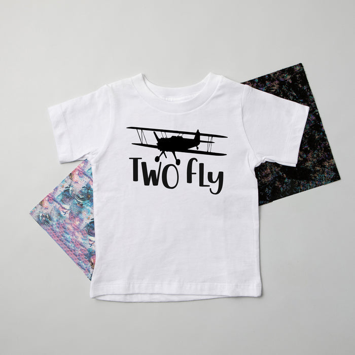 "Two Fly" Airplane Themed 2nd Birthday Personalized T-shirt/Bodysuit