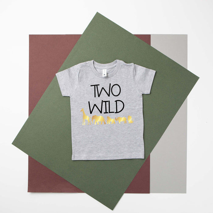 "Two Wild" Jungle Themed Second Birthday T-shirt/Bodysuit