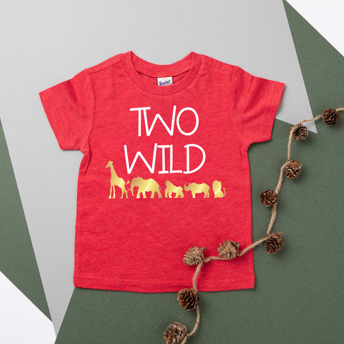 "Two Wild" Jungle Themed Second Birthday T-shirt/Bodysuit