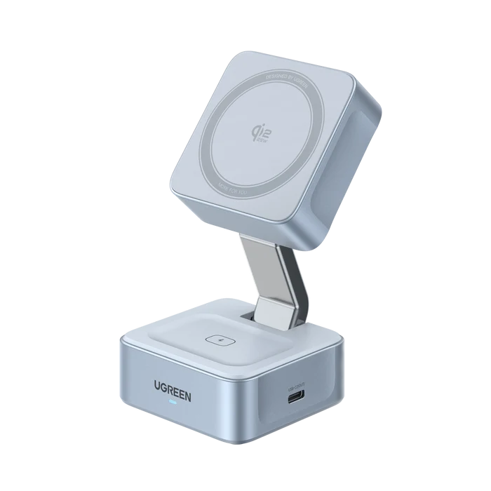 UGREEN MagFlow 2 - in - 1 Magnetic Wireless Charger (Qi2 25W, MagSafe - Compatible) - UGREEN EU