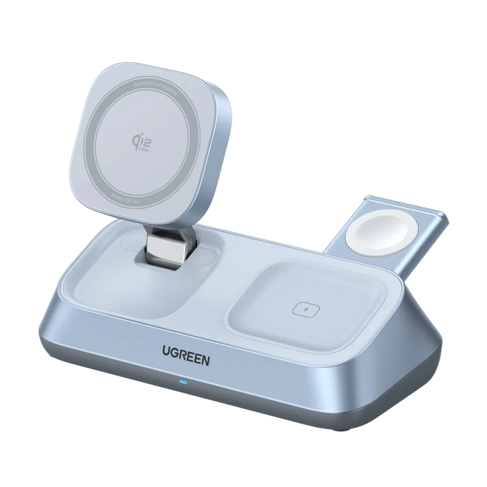 UGREEN MagFlow 3 - in - 1 Magnetic Wireless Desktop Charger (Qi2 25W, MagSafe - Compatible) - UGREEN EU