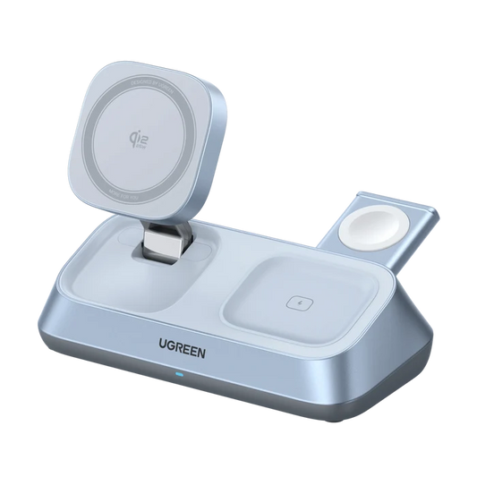 UGREEN MagFlow 3 - in - 1 Magnetic Wireless Desktop Charger (Qi2 25W, MagSafe - Compatible) - UGREEN EU