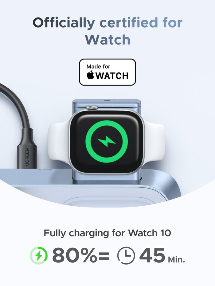 UGREEN MagFlow 3 - in - 1 Magnetic Wireless Desktop Charger (Qi2 25W, MagSafe - Compatible) - UGREEN EU