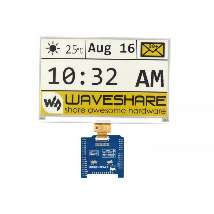 Universal e-Paper Raw Panel Driver Shield for Arduino [discontinued] by Waveshare - The Pi Hut