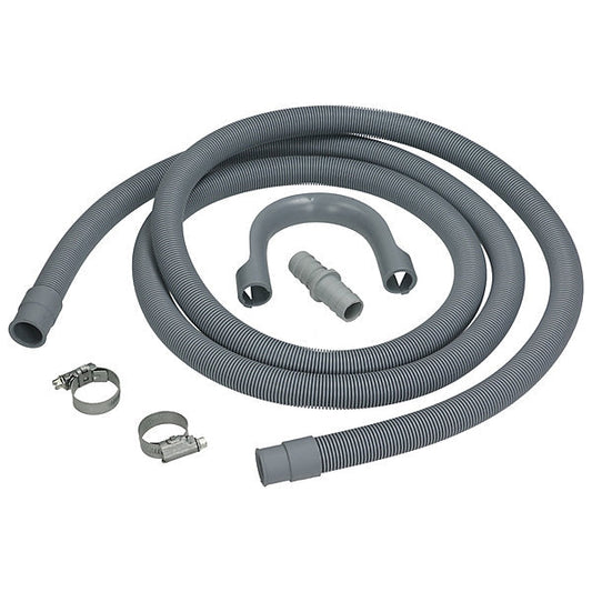 Universal Washing Machine and Dishwasher 2.5M Waste Drain Extension With Straight 19mm / 22mm ends Kit - HSE9309