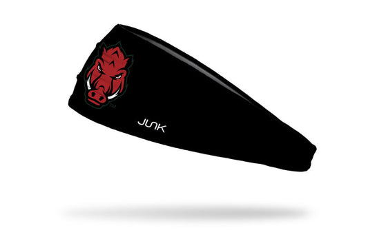 University of Arkansas: Front Hog Black Big Bang Lite Headband - View 1