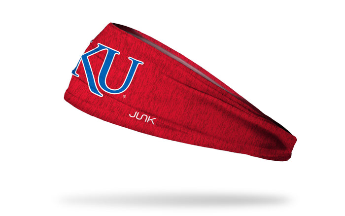 University of Kansas: KU Heathered Red Big Bang Lite Headband - View 1