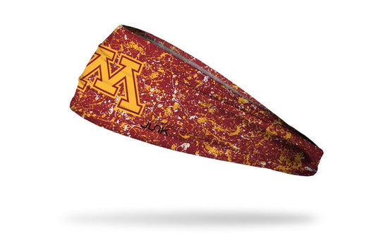 University of Minnesota: Splatter Maroon Big Bang Lite Headband - View 1
