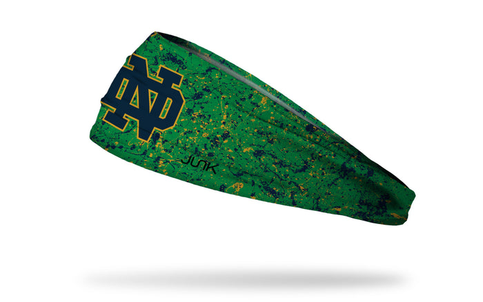 University of Notre Dame: Splatter Green Big Bang Lite Headband - View 1