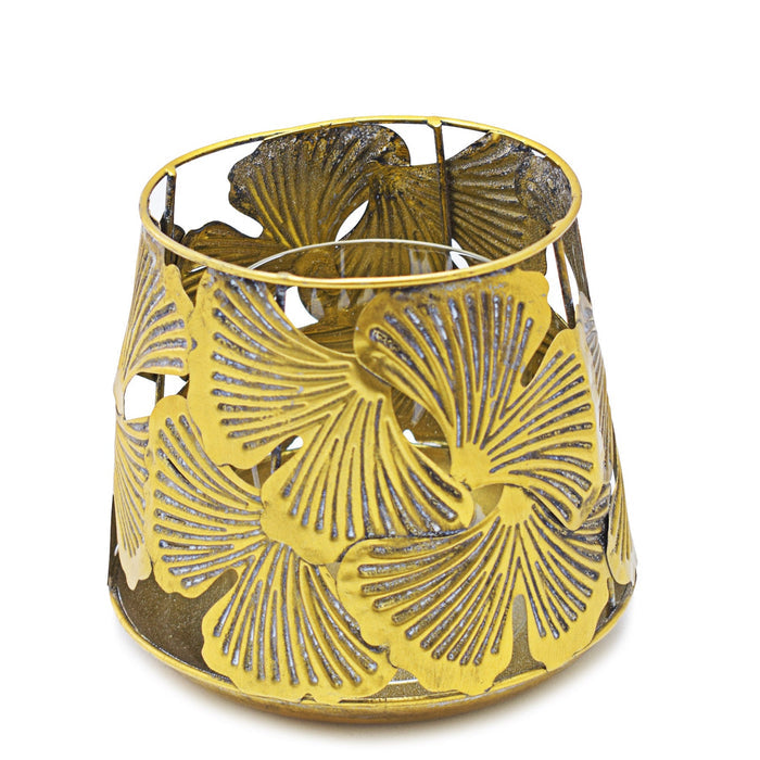 Urban Decor Fern Candle Holder - Gold