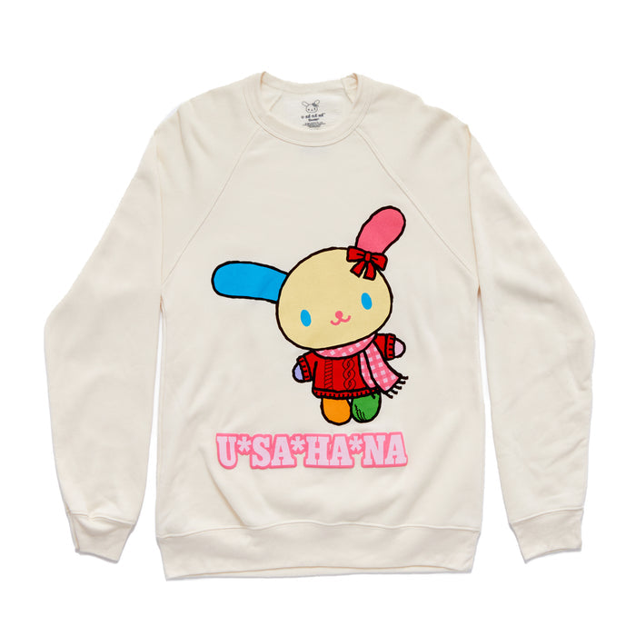 U*SA*HA*NA Adult Cozy Crewneck (Ivory) Apparel Mad Engine Global LLC