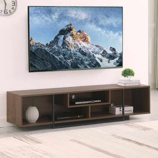 Vader 1800 Dark Oak, Open style Entertainment Unit, TV Cabinet by Tauris™-Home Living Store-Furniture > Entertainment Centers & TV Stands