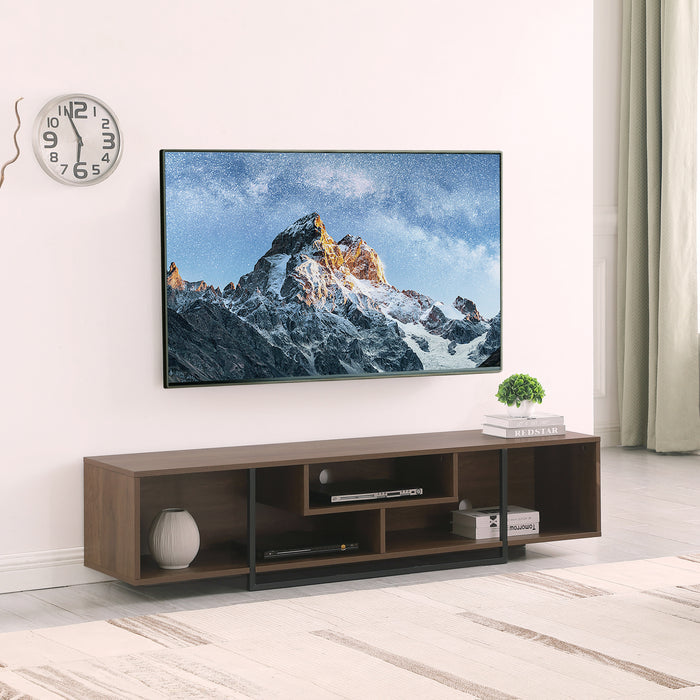 Vader 1800 Dark Oak, Open style Entertainment Unit, TV Cabinet by Tauris™-Home Living Store-